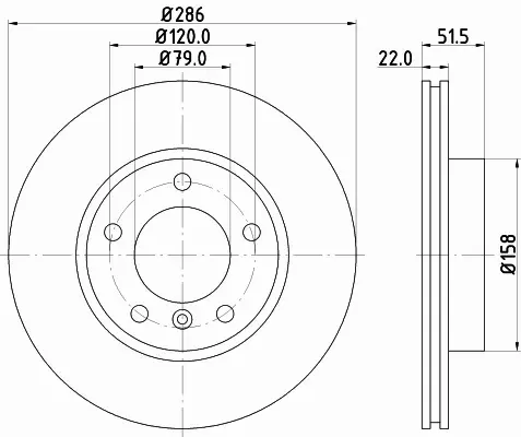 HELLA PAGID TARCZA HAMULCOWA 8DD 355 102-581 