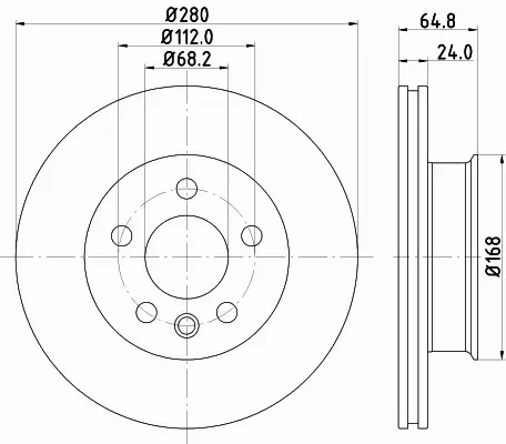 HELLA TARCZA HAMULCOWA 8DD 355 127-061 