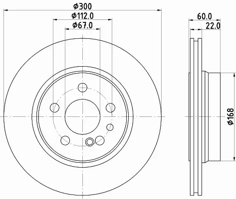 HELLA PAGID TARCZA HAMULCOWA 8DD 355 102-711 