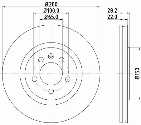 HELLA PAGID TARCZA HAMULCOWA 8DD 355 102-741 