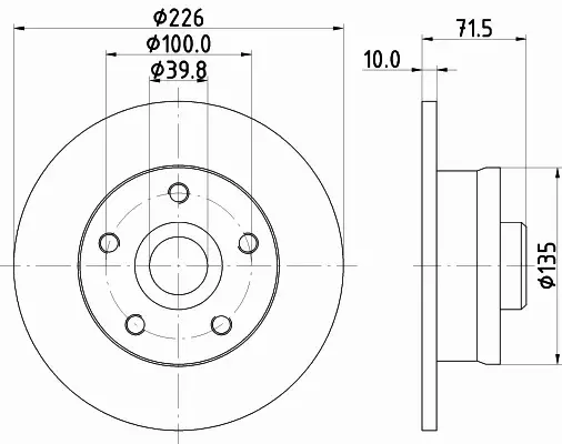 HELLA PAGID TARCZA HAMULCOWA 8DD 355 102-751 