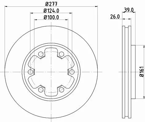 HELLA PAGID TARCZA HAMULCOWA 8DD 355 102-921 