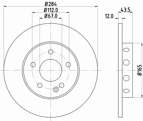 HELLA TARCZA HAMULCOWA 8DD 355 102-951 