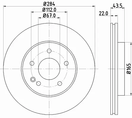 HELLA PAGID TARCZA HAMULCOWA 8DD 355 127-121 