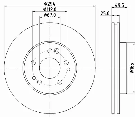 HELLA PAGID TARCZA HAMULCOWA 8DD 355 103-031 