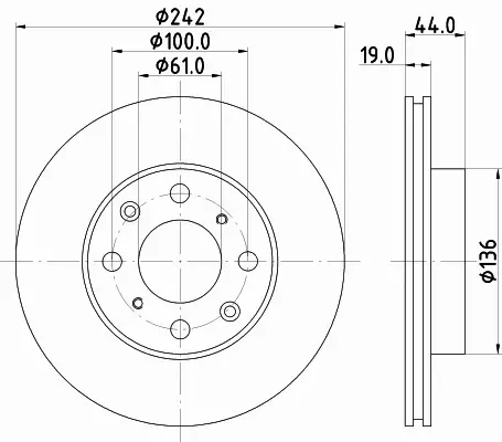 HELLA PAGID TARCZA HAMULCOWA 8DD 355 103-101 