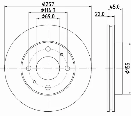 HELLA PAGID TARCZA HAMULCOWA 8DD 355 103-291 