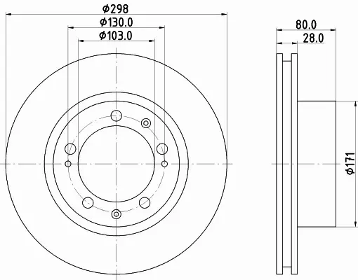 HELLA PAGID TARCZA HAMULCOWA 8DD 355 103-461 