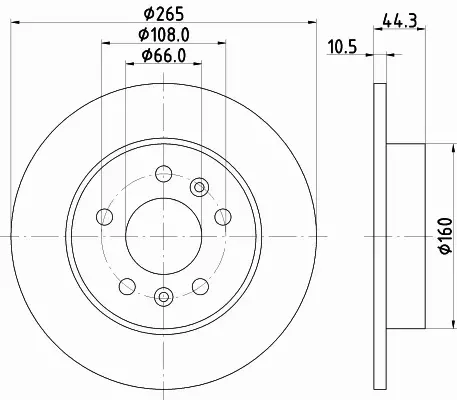 HELLA PAGID TARCZA HAMULCOWA 8DD 355 103-531 