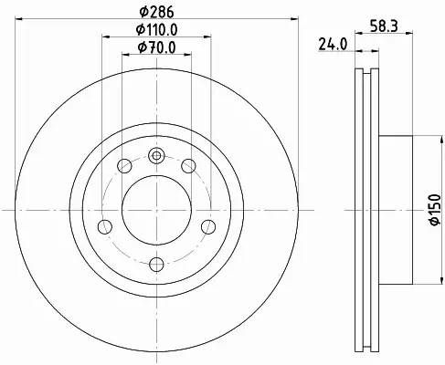 HELLA PAGID TARCZA HAMULCOWA 8DD 355 103-721 