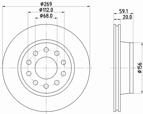 HELLA PAGID TARCZA HAMULCOWA 8DD 355 103-851 