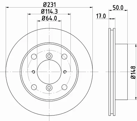 HELLA TARCZA HAMULCOWA 8DD 355 103-921 