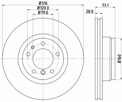 HELLA PAGID TARCZA HAMULCOWA 8DD 355 127-161 