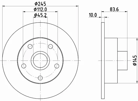 HELLA TARCZA HAMULCOWA 8DD 355 104-231 