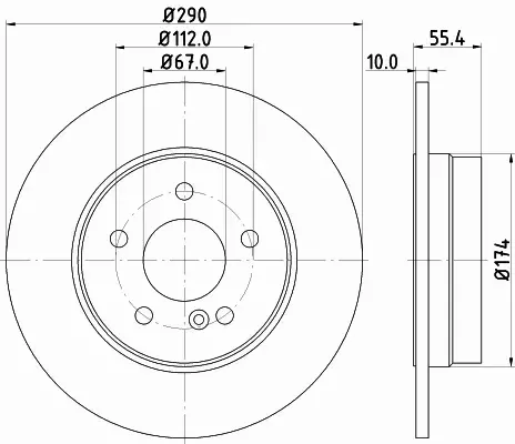 HELLA TARCZA HAMULCOWA 8DD 355 104-321 