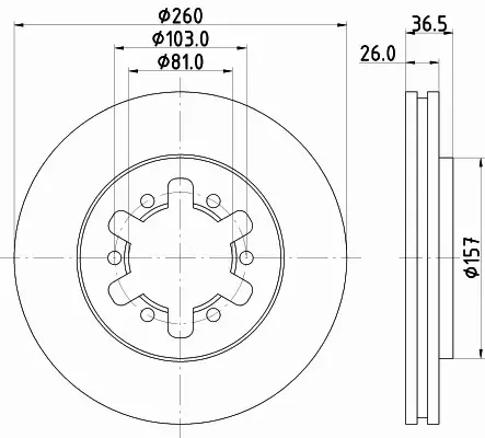 HELLA PAGID TARCZA HAMULCOWA 8DD 355 104-551 