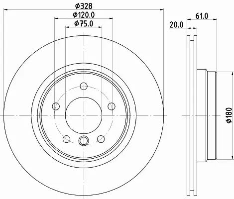 HELLA PAGID TARCZA HAMULCOWA 8DD 355 104-571 