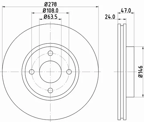 HELLA PAGID TARCZA HAMULCOWA 8DD 355 104-641 