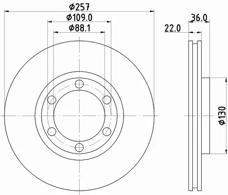 HELLA PAGID TARCZA HAMULCOWA 8DD 355 104-711 