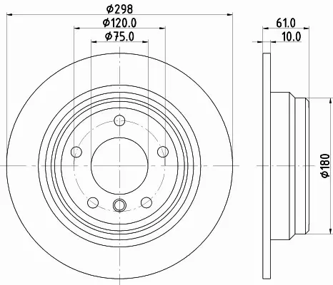 HELLA TARCZA HAMULCOWA 8DD 355 127-271 