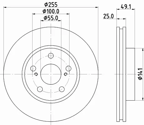 HELLA TARCZA HAMULCOWA 8DD 355 104-891 