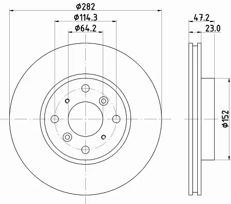 HELLA PAGID TARCZA HAMULCOWA 8DD 355 104-991 