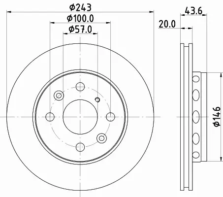 HELLA PAGID TARCZA HAMULCOWA 8DD 355 105-011 