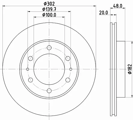 HELLA PAGID TARCZA HAMULCOWA 8DD 355 105-191 