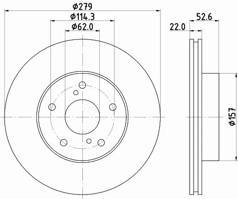 HELLA PAGID TARCZA HAMULCOWA 8DD 355 105-251 