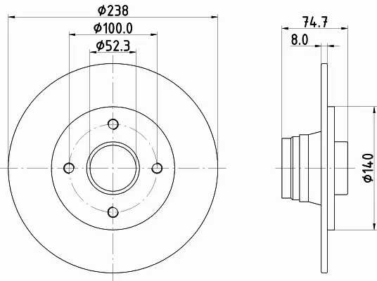 HELLA TARCZA HAMULCOWA 8DD 355 105-271 