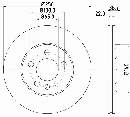 HELLA TARCZA HAMULCOWA 8DD 355 127-291 