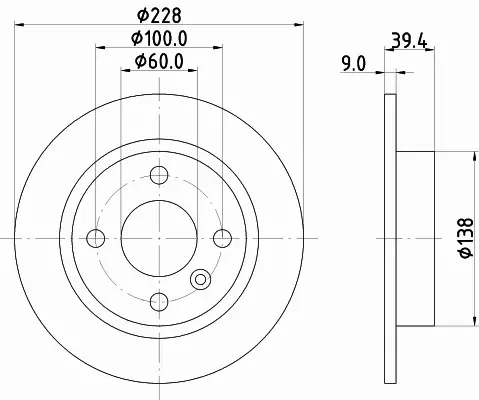 HELLA PAGID TARCZA HAMULCOWA 8DD 355 105-441 