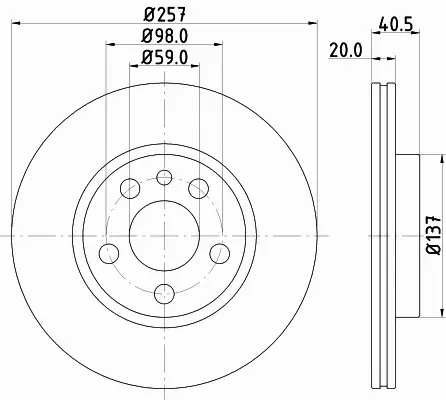 HELLA TARCZA HAMULCOWA 8DD 355 127-341 