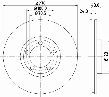 HELLA TARCZA HAMULCOWA 8DD 355 105-641 