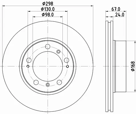 HELLA PAGID TARCZA HAMULCOWA 8DD 355 125-451 