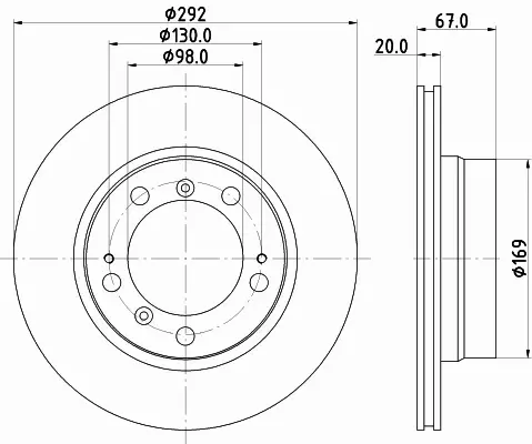 HELLA PAGID TARCZA HAMULCOWA 8DD 355 105-721 