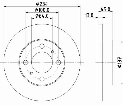 HELLA PAGID TARCZA HAMULCOWA 8DD 355 105-761 