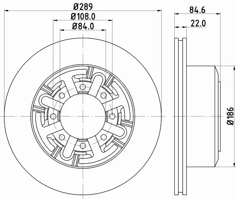 HELLA PAGID TARCZA HAMULCOWA 8DD 355 105-791 