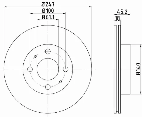 HELLA PAGID TARCZA HAMULCOWA 8DD 355 105-931 