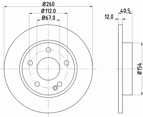 HELLA TARCZA HAMULCOWA 8DD 355 105-971 