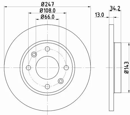 HELLA TARCZA HAMULCOWA 8DD 355 106-191 