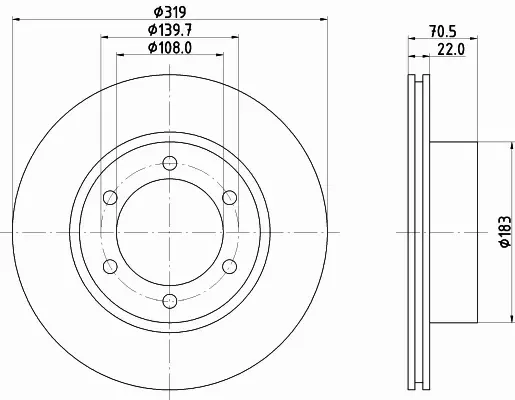 HELLA PAGID TARCZA HAMULCOWA 8DD 355 106-241 