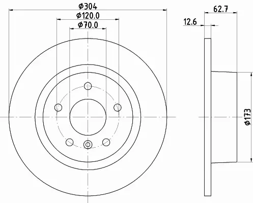 HELLA TARCZA HAMULCOWA 8DD 355 106-371 