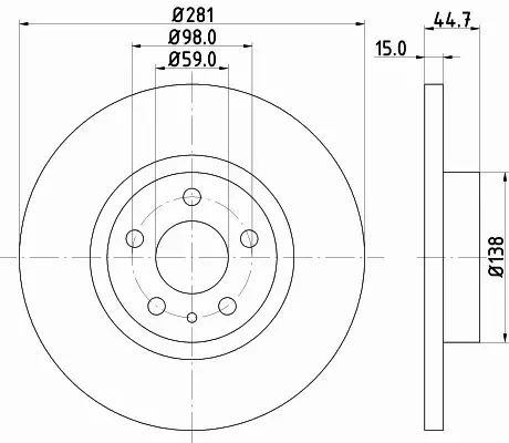 HELLA PAGID TARCZA HAMULCOWA 8DD 355 106-451 