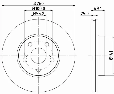 HELLA TARCZA HAMULCOWA 8DD 355 106-511 