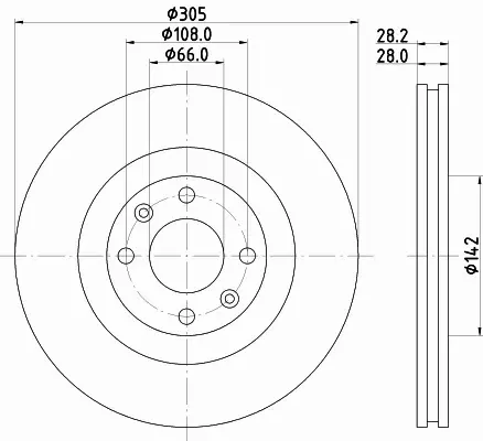 HELLA PAGID TARCZA HAMULCOWA 8DD 355 106-531 