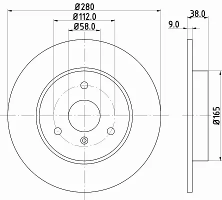 HELLA TARCZA HAMULCOWA 8DD 355 127-411 