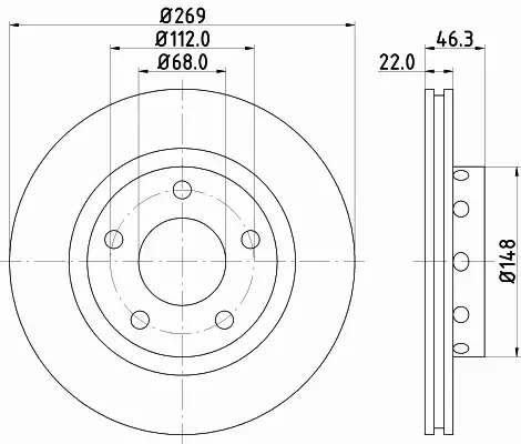 HELLA TARCZA HAMULCOWA 8DD 355 127-431 