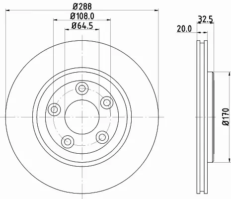 HELLA PAGID TARCZA HAMULCOWA 8DD 355 106-831 