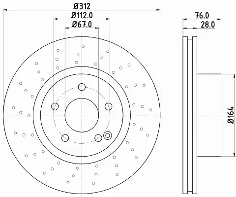 HELLA PAGID TARCZA HAMULCOWA 8DD 355 127-471 